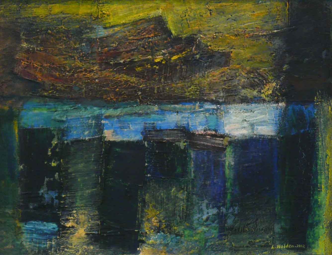 Across Smerwick Harbour by Liam Holden Oil on Canvas 39 cm x 31cm 2008