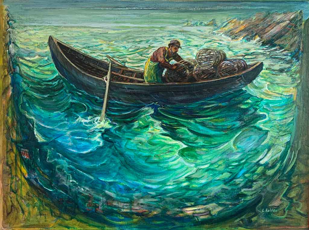 Lobster Fishing 28 Lobster Fishing by Liam Holden acrylic on Linen