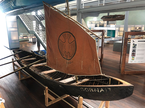 Restored Naomh Gobnait at Museo do Mar de Galicia in Vigo