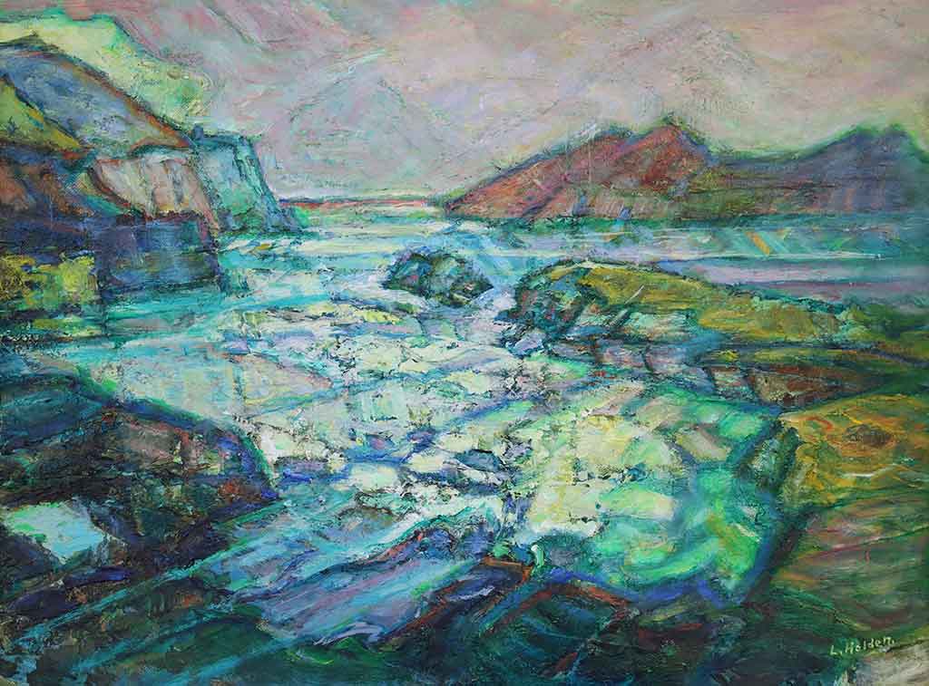 Clogher by Liam Holden oil acrylic on paper 38cm x 29cm 2022
