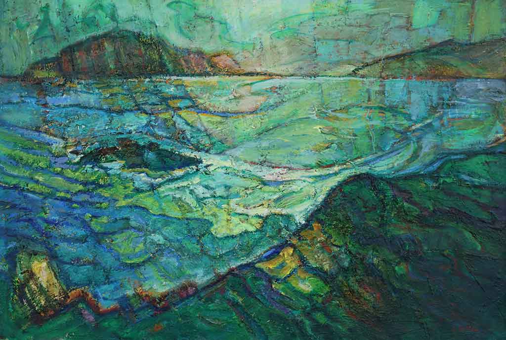 The Islands by Liam Holden oil acrylic on canvas 60cm x 40cm 2022