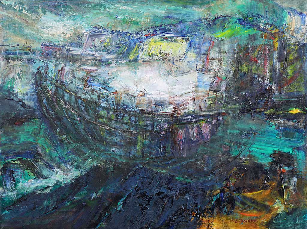 Wreck by Liam Holden Oil on Canvas 40cm x 30cm 2023